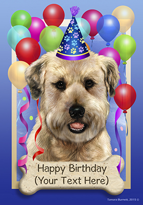 Soft Coated Wheaten Terrier Happy Birthday Flag by Tamara Burnett ...