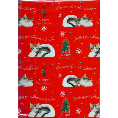 Santa's Cosy Kitten Holiday Gift Wrap - Furrypartners