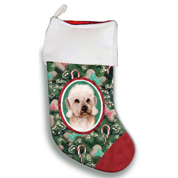 Dandie Dinmont Terrier Mustard Christmas Stocking - Furrypartners